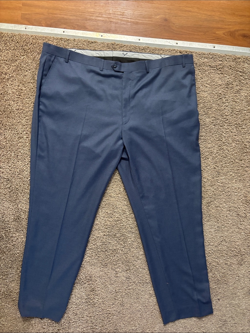 Michael Kors Men's 48x32 Navy Dress Pants - Classic Tailored Fit